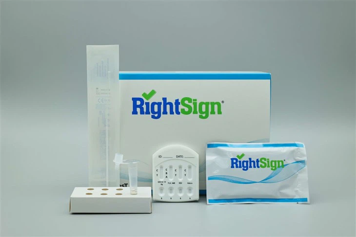 कोविड -19+ फ्लू ए एंड बी+आरएसवी+एडेनोवायरस एंटीजन कॉम्बो रैपिड टेस्ट