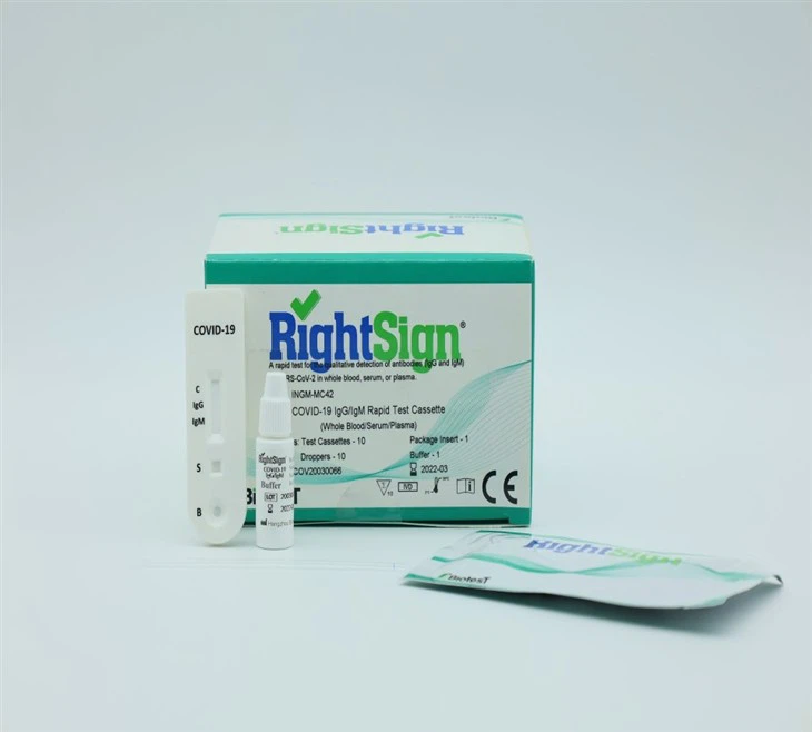 Covid -19 igg/igm रैपिड टेस्ट कैसेट